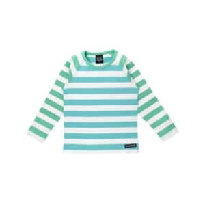 Villervalla Shirt Langarm Stripes Pear/Aruba blau grün weiß