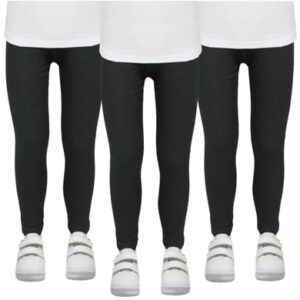 TupTam Mädchen Winter Leggings Blickdichte Thermo 3er Pack schwarz