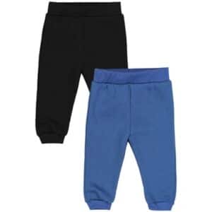 TupTam Baby Jungen Hosen Fleece Angeraut Winter 2er Pack schwarz/blau