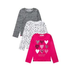 MINOTI 3er-Pack Longsleeves Rosa