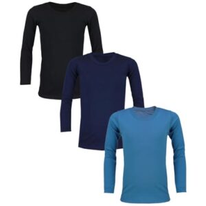 TupTam Kinder Unisex Unterhemd Langarm 3er Pack blau/schwarz