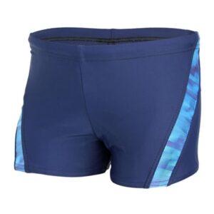 Aquarti Jungen Schwimmhose Kontrastfarbige Einsätze dunkelblau