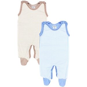 TupTam Baby Strampler Gemustert 2er Set beige/blau