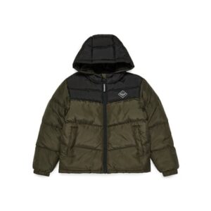 Threadboys Winterjacke THB Jacket Colour Block Twain Black/Khaki