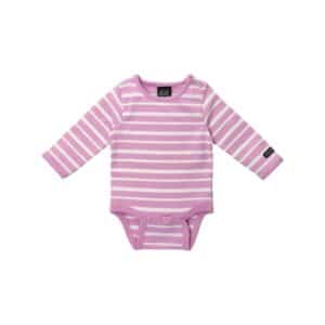 Villervalla Body Langarm Stripes flamingo