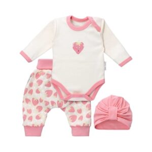 Baby Sweets 3tlg Set Body + Hose + Mütze Lieblingsstücke creme