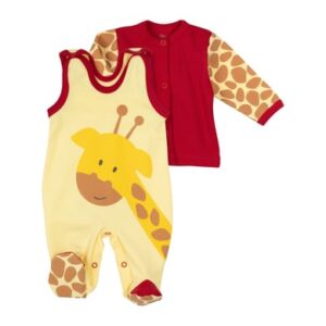 Baby Sweets 2tlg Set Strampler + Shirt Baby Giraffe rot gelb