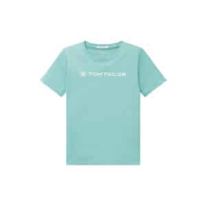 TOM TAILOR T-Shirt Logo Print Dusty Green