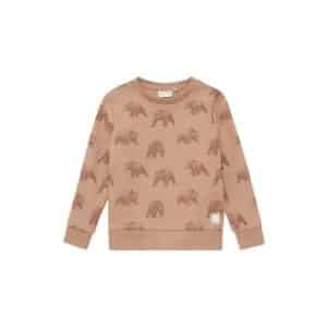 TOM TAILOR Sweatshirt mit Allover-Print Bären beige