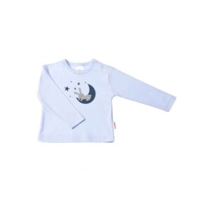 Liliput Langarmshirt Mond mit Hase hellblau