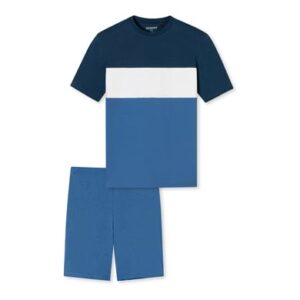 Schiesser Pyjama Teens kurz - Organic Cotton jeansblau