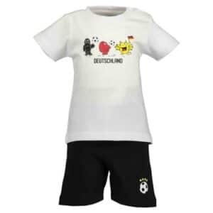 BLUE SEVEN Boys 2er Set T-Shirt + Capri Hose Weiss