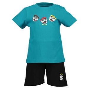 BLUE SEVEN Boys 2er Set T-Shirt + Capri Hose Lagune